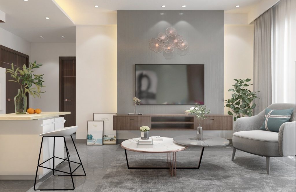 Décoration d'intérieur avant la vente d'une maison