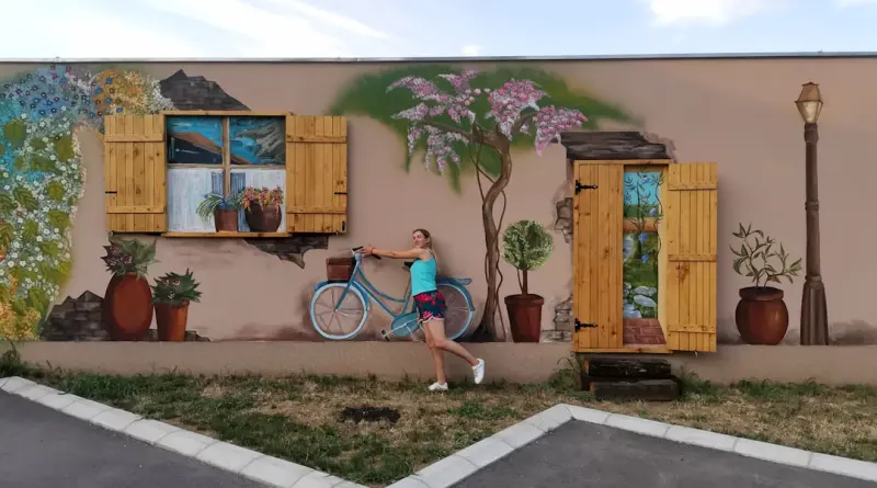 a person sitting on a bicycle
